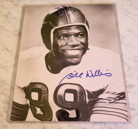 VINTAGE HALL OF FAME- AUTOGRAPHED 8 X10 BLACK & WHITE PHOTO--CLEVELAND BROWN --BILL WILLIS--HOF