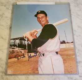 VINTAGE HALL OF FAME   AUTOGRAPHED 8 X10 GLOSSY COLOR PHOTO--PITTSBURGH--DICK GROAT--HOF