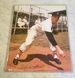 VINTAGE AUTOGRAPHED 8 X 10 GLOSSY COLOR PHOTO--BOSTON RED SOX-- MIKE FORNIELES