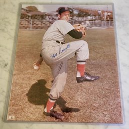 VINTAGE AUTOGRAPHED 8 X 10 GLOSSY COLOR PHOTO--BOSTON RED SOX-- MEL PARNELL