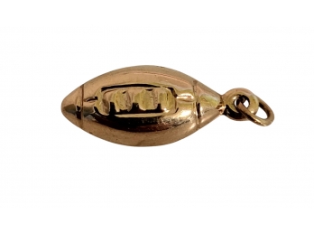 14K YELLOW GOLD FOOTBALL CHARM--0.6G