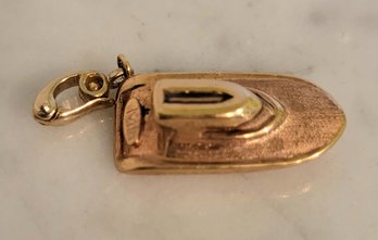 14K YELLOW GOLD BOAT CHARM--1.5G