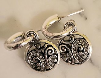 UNMARKED STERLING PIERCED EARRINGS