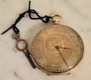 18KT YELLOW GOLD POCKET WATCH--2849--