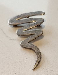 VINTAGE  Paloma Picasso Style - Zig-Zag Squiggle Pin STERLING  925 CONTEMPORARY MODERN PENDANT/PIN