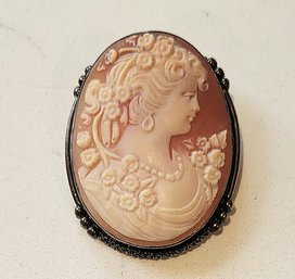 VINTAGE CAMEO (925) MADE IN ITALY PIN/PENDANT
