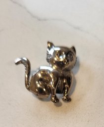 VINTAGE 'STERLING BY JEWEL ART' CAT PIN