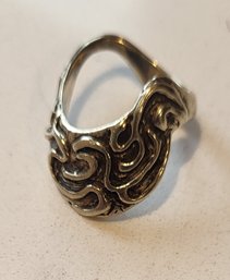 VINTAGE SILVER RING WITH MAKERS MARK-SIZE 4 1/2