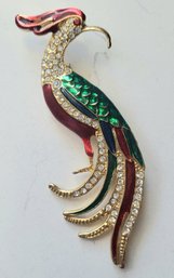 VINTAGE 'GOLDTONE LARGE BIRD OF PARADISE PIN---MADE IN TAIWAN
