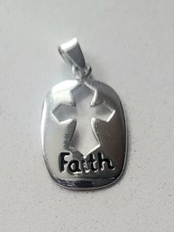 VINTAGE STERLING SILVER MARKED 925 FAITH CHARM
