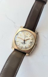 VINTAGE 'ELGIN' AUTOMATIC  WATCH WITH CALENDAR--AS IS, NEEDS NEW BATTERY