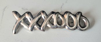 VINTAGE STERLING SILVER MARKED'925 GCP MEXICO' HUGS & KISSES LARGE BROOCH