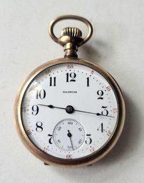 ANTIQUE 'BELMONT' POCKETWATCH--ILLINOIS WATCH CO, SPRINGFIELD-11 JEWELS-ENGRVED