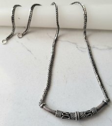 VINTAGE STERLING SILVER NECKLACE ---15'L