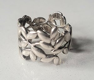 VINTAGE 'TIFFANY & CO. AG 925' STERLING SILVER 'PALOMA PICASSO' FLORAL RING--SIZE 6