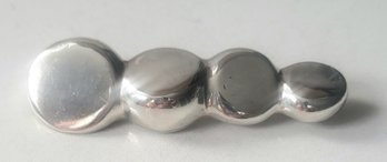 VINTAGE STERLING SILVER MARKED 925 MEXICO GRADUATED BEAD BROOCH