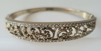 VINTAGE  HIGH QUALITY  WORKMANSHIP MARKED 'NAPIER' GOLDTONE BANGLE