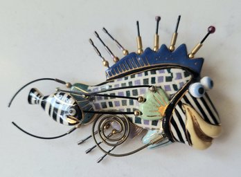 VINTAGE MARKED 'JEWELRY 10' FISH PIN