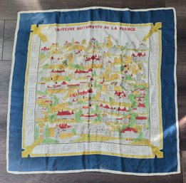 VINTAGE 'CHATEAUX HISTORIQUES DE LA FRANCE- AN1852' SCARF