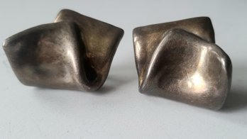 VINTAGE STERLING SILVER MARKED 925 CLIP ON EARRINGS