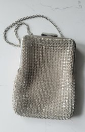 VINTAGE SILVER RHINESTONE PURSE