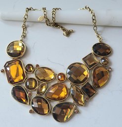 VINTAGE MARKED 'JOAN RIVERS' GOLDTONE NECKLACE---20'L