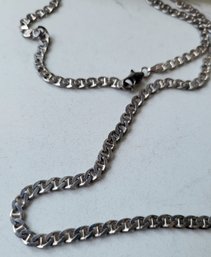 VINTAGE STERLING SILVER MARKED 925 ITALY MILOR NECKLACE----30'L