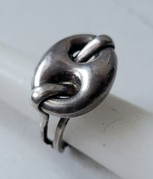 VINTAGE STERLING SILVER MARKED 925 RING---SIZE 6-GUCCI STYLE!