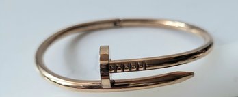 VINTAGE MARKED STAINLESS STEEL BRACELET-cartier Style Nail Bracelet-rose Gold Color