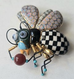 VINTAGE MARKED 'JEWELRY 10'  FLYING INSECT