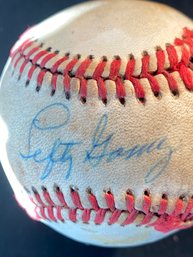 Vintage HOF Lefty Gomez Autographed Signed Official Rawlings Baseball, From Private Collector, No COA