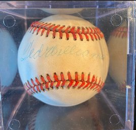 Vintage HOF Ted Williams Autographed Signed Baseball, From A Private Collector, Private Estate, No COA