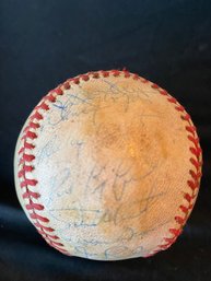 Vintage Signed Autographed Mystery Team Ball, From A Private Collector, Private Estate, No COA, Sold 'AS IS'