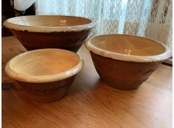 Vintage Signed 'wisconsin Pottery' Columbus, WA. Three Piece Collection