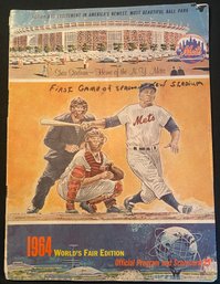 1964 Mets Program And Scorecard From 1st Game At Shea Stadium's Inaugural  Season, World Fair Addition