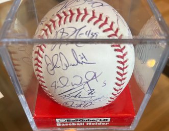 2009 World Baseball Classic USA  28 Team Game Autographed Team Signed Baseball W/ JSA-COA