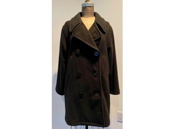 Preowned Burberry Black Peacoat