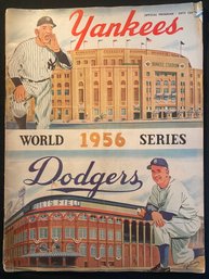 1956 New York Yankees Vs Brooklyn Dodgers World Series Original Program, Game 5 Original Subway Series