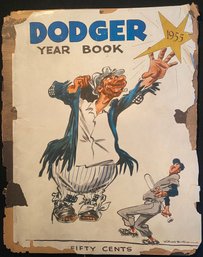 Original Vintage 1955 World Series Champions Brooklyn Dodger Yearbook