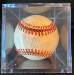 Vintage HOF Stanley 'Stan The Man' Musial Autographed Signed Baseball, From A Private Collector, Sold 'AS IS'