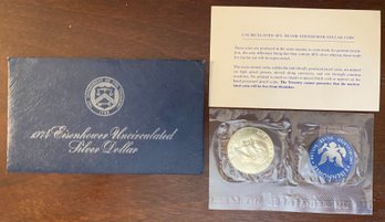 1974 S Eisenhower Uncirculated Silver Dollar (blue Pack Ike / Blue Ike)-MINT ISSUED