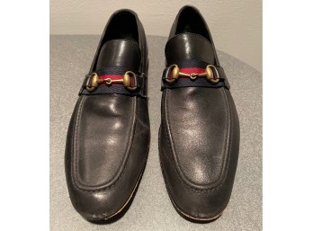 Gucci Black Leather Shoes Mens Size 9 D