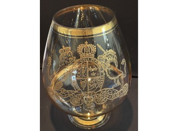 Antique Coat-of Arms Gold Guilt Large Goblet