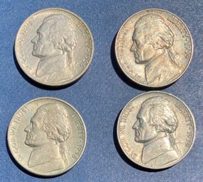 1938 (2 Count) & 1939 (2 Count) EF 40 Nickel, United States Of America Nickel