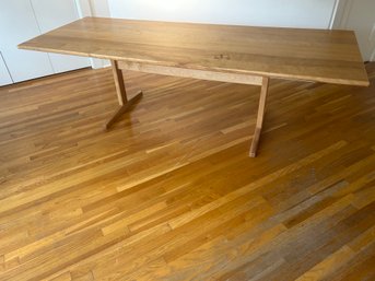 Vintage Modern Well Designed Wood Trestle Dining Table Or Desk