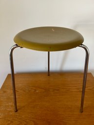 1960 DOT STOOL-Mid-Century Fritz Hansen  Modern -Gold-Signed FH Made In Denmark-Arne Jacobsen