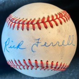 Vintage HOF Rick Ferrell Autographed Signed Official MLB Rawlings Baseball, From A Private Collector, No COA