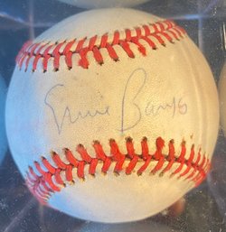 HOF Ernie Banks Autographed Signed Official Rawlings Baseball, From Private Collector, Private Estate, No COA