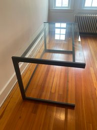 Contemporary Modern Metal & GLASS TABLE/ DESK