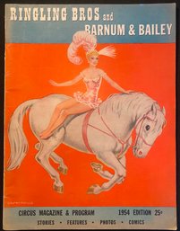 1954 Edition Ringling Bros And Barnum & Bailey Circus Magazine & Program